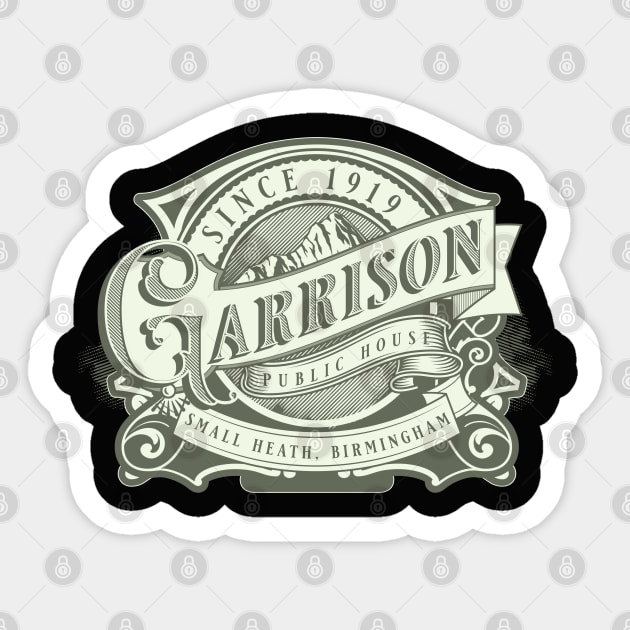 The Garrison Public House Peaky Blinders Sticker by MalibuSun